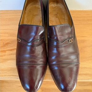 Classic Burgundy Leather Loafers